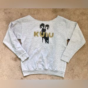 KUIU wide neck sweatshirt with bighorn sheep design